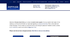 Desktop Screenshot of parvalux.co.za